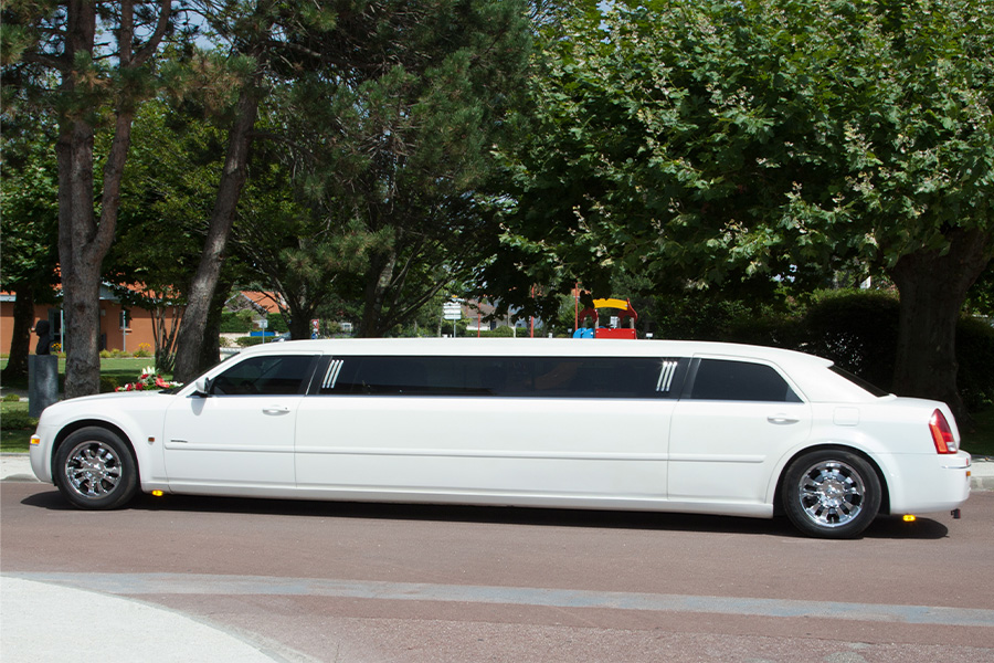 White Chrysler Limo